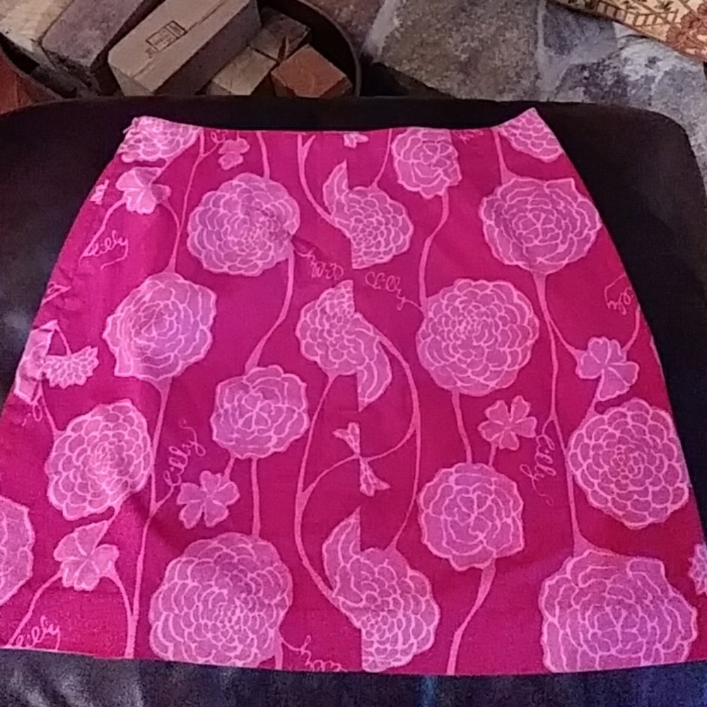 Lilly Pulitzer Pink Floral Mini Skirt - Picture 4 of 7